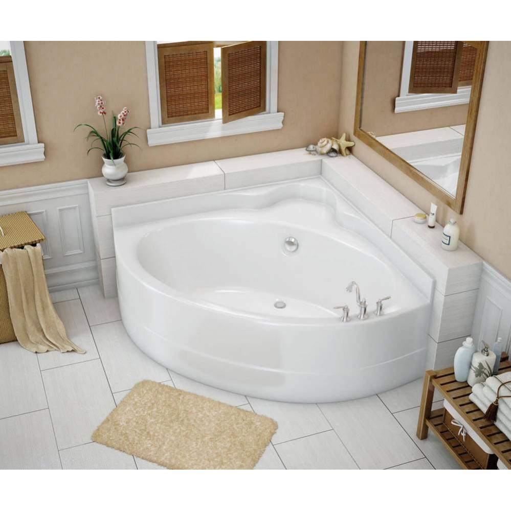 VO5050 5 FT AcrylX Corner Center Drain Bathtub in White