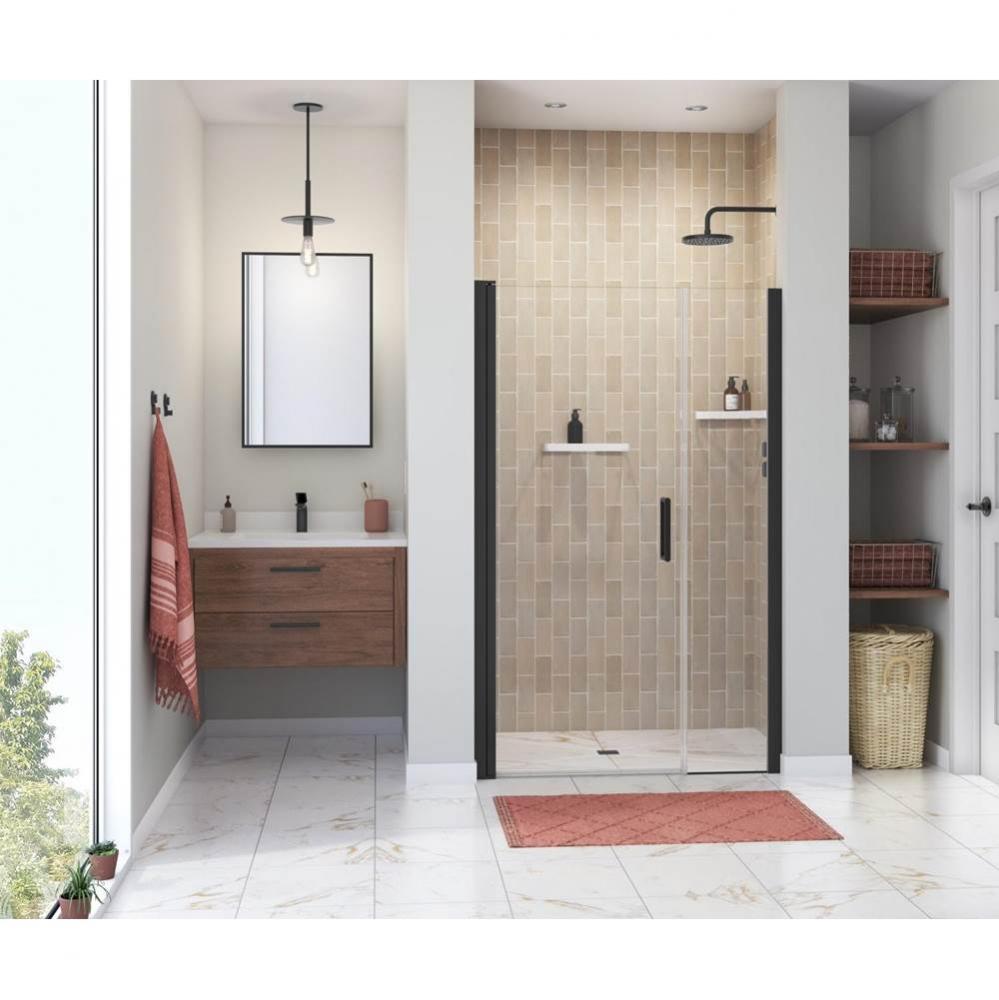 Manhattan 41-43 x 68 in. 6 mm Pivot Shower Door for Alcove Installation with Clear glass &amp; Rou