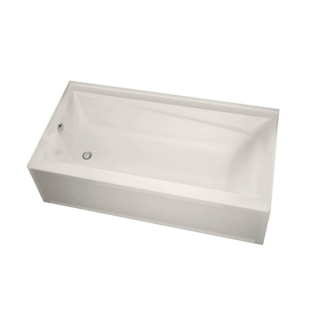 Exhibit 6036 IFS Acrylic Alcove Left-Hand Drain Whirlpool Bathtub in Biscuit