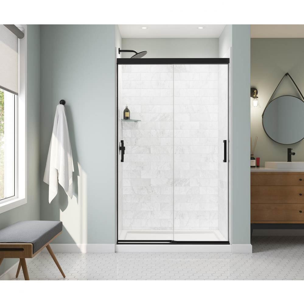 Incognito 76 44-47 x 76 in. 8mm Sliding Shower Door for Alcove Installation with Clear glass in Ma