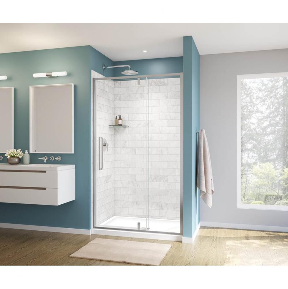 Uptown 45-47 x 76 in. 8 mm Pivot Shower Door for Alcove Installation with Clear glass in Chrome