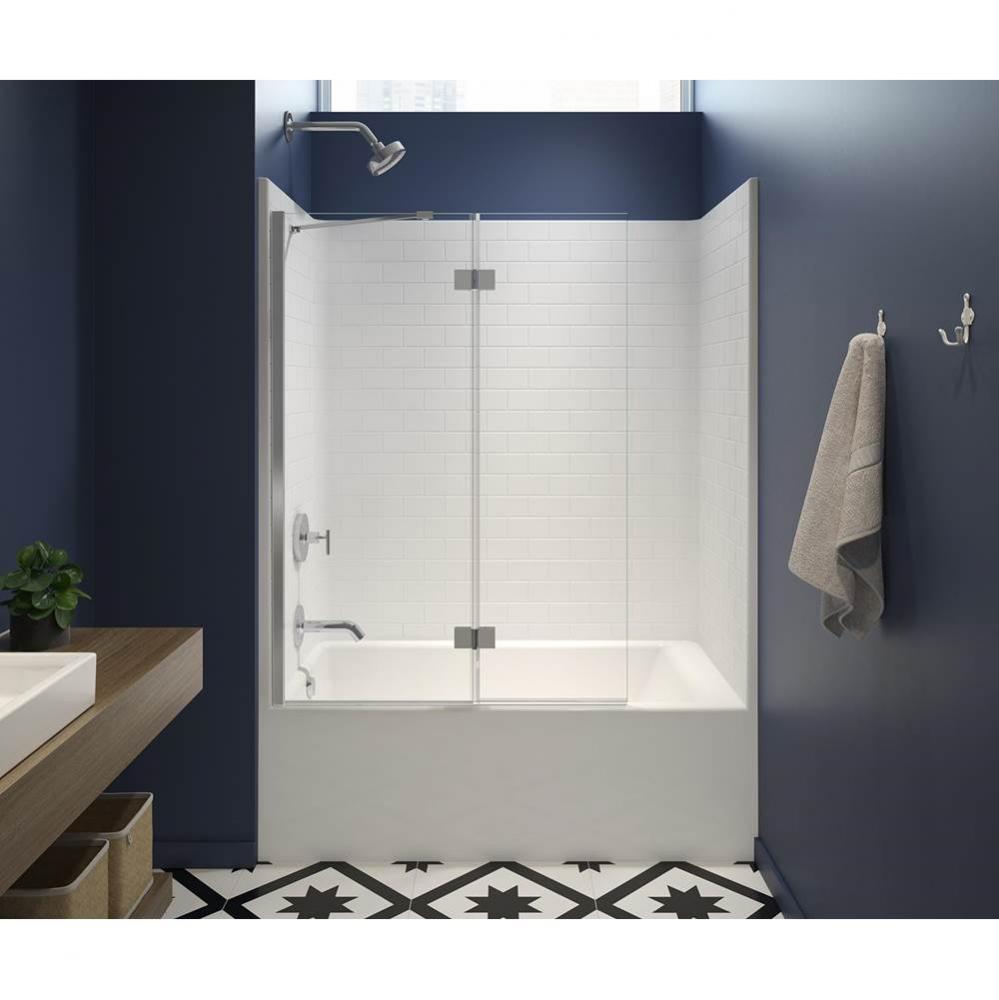 6032STT 60 x 33 AcrylX Alcove Left-Hand Drain One-Piece Tub Shower in White