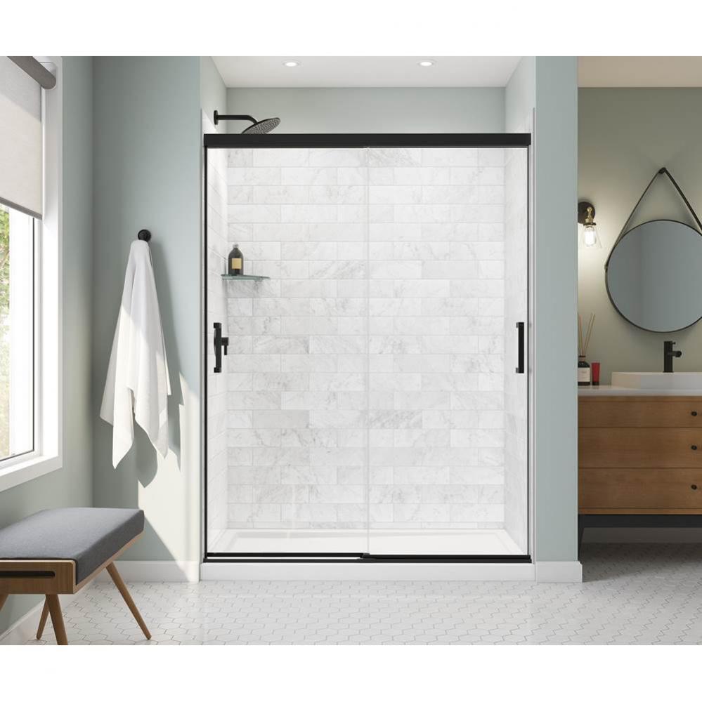 Incognito 76 56-59 x 76 in. 8mm Sliding Shower Door for Alcove Installation with Clear glass in Ma