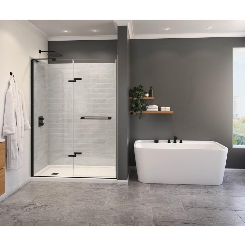 Capella 78 56-59 x 78 in. 8 mm Pivot Shower Door for Alcove Installation with GlassShield&#xae; gl