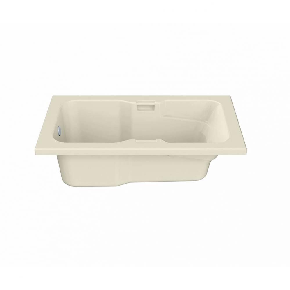 Lopez 6636 Acrylic Alcove End Drain Whirlpool Bathtub in Bone