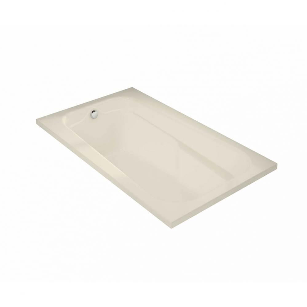 Tempest 60 x 36 Acrylic Alcove End Drain Aeroeffect Bathtub in Bone