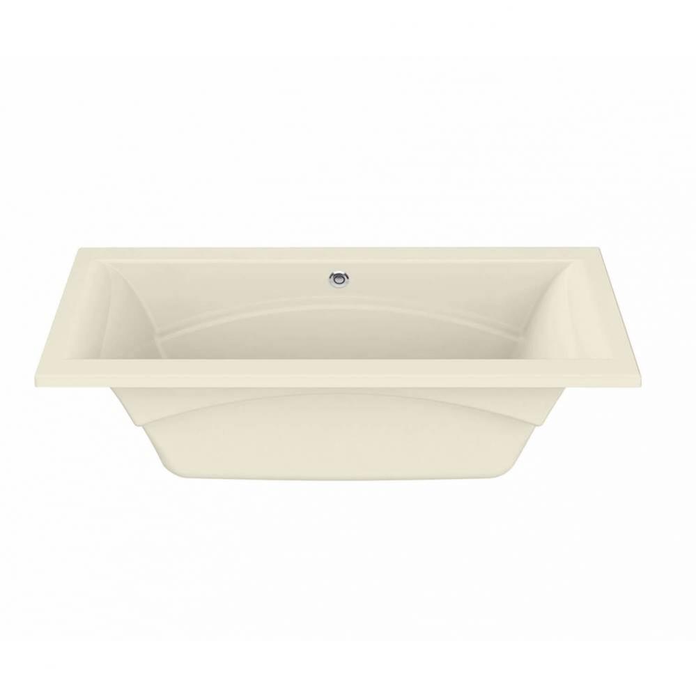 Optik 7236 Acrylic Undermount Center Drain Combined Hydrofeel &amp; Aerofeel Bathtub in Bone