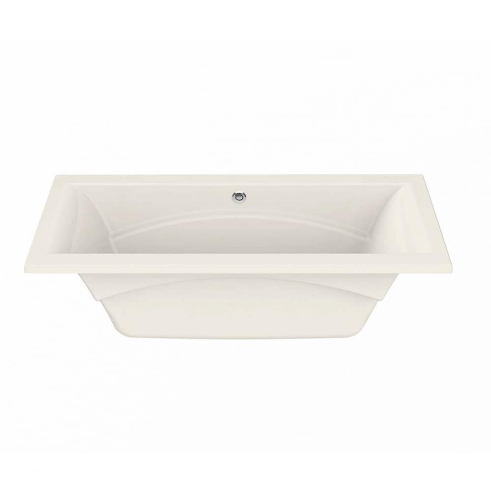 Optik 7242 Acrylic Undermount Center Drain Combined Hydrofeel &amp; Aerofeel Bathtub in Biscuit