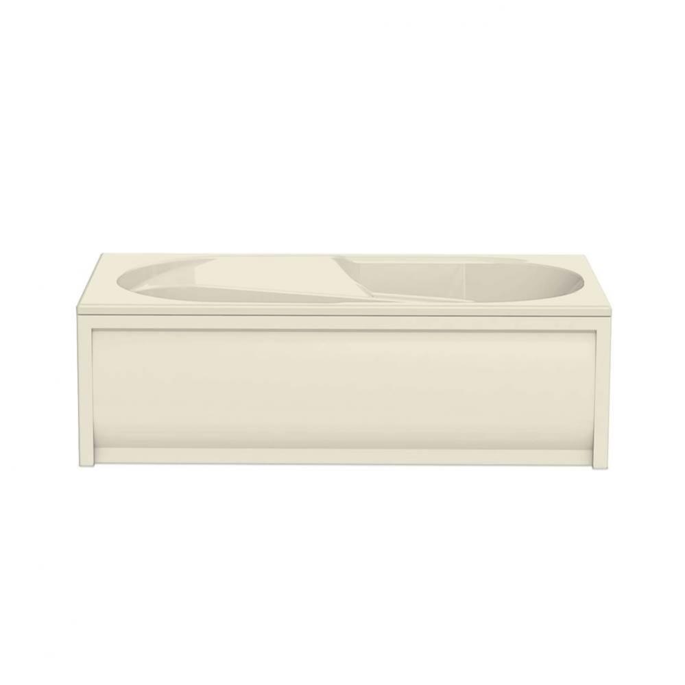 Baccarat 72 x 36 Acrylic Alcove End Drain Bathtub in Bone