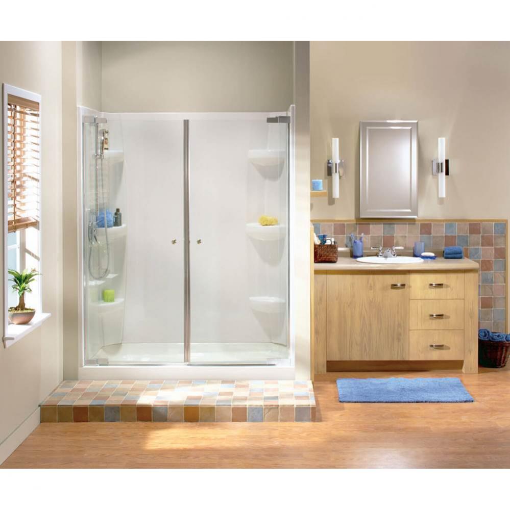 MAAX 47.75 in. x 36.125 in. x 4.125 in. Rectangular Alcove Shower Base with Center Drain in White