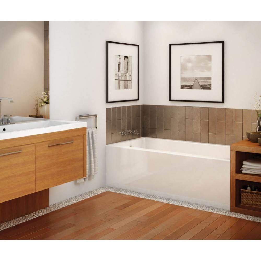 Rubix 65.75 in. x 32 in. Alcove Bathtub with Left Drain in White