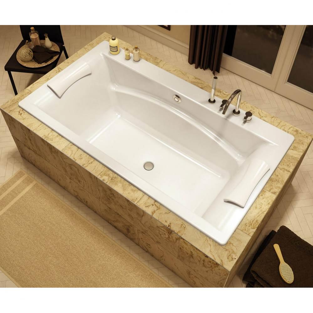 Optik C 66 in. x 36 in. Drop-in Bathtub with Hydrofeel System Center Drain in White