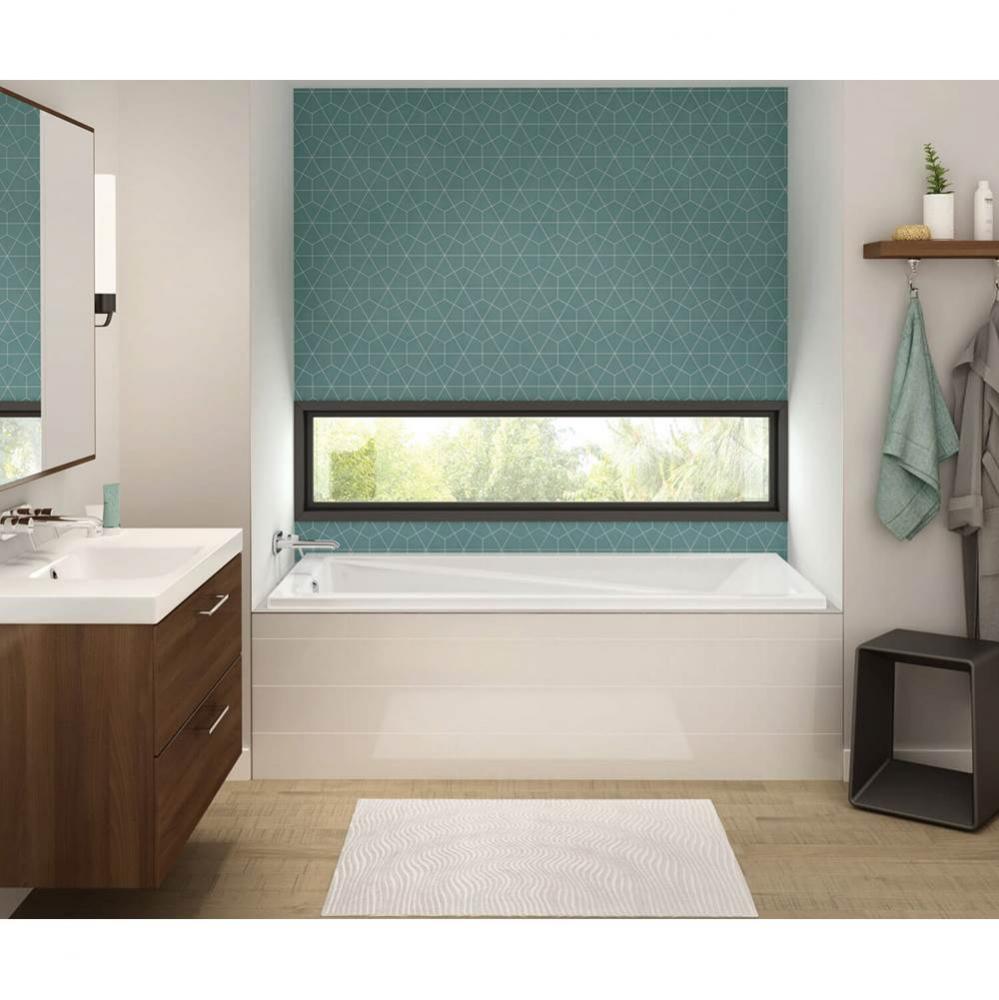 Exhibit 6036 Acrylic Drop-in End Drain Combined Whirlpool &amp; Aeroeffect Bathtub in White