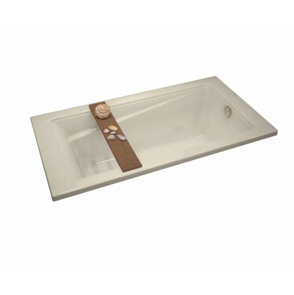 Exhibit 6636 Acrylic Drop-in End Drain Bathtub in Bone