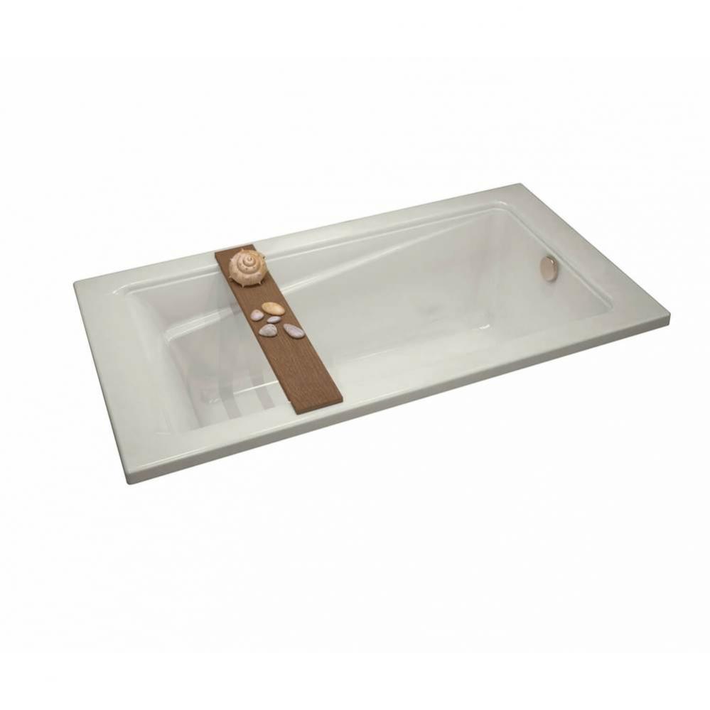 Exhibit 7236 Acrylic Drop-in End Drain Combined Whirlpool &amp; Aeroeffect Bathtub in Biscuit