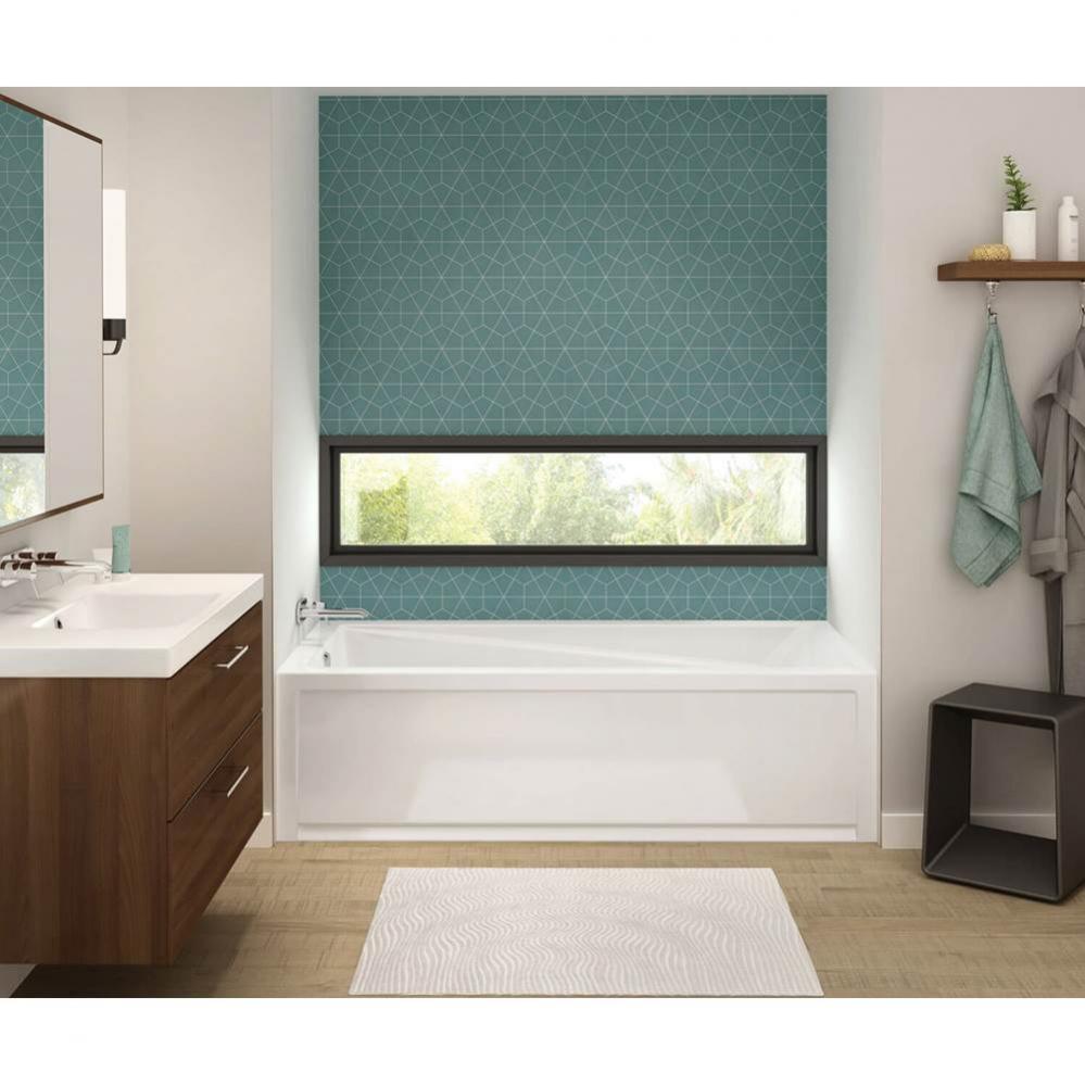 Exhibit 7236 IFS Acrylic Alcove Right-Hand Drain Combined Whirlpool &amp; Aeroeffect Bathtub in Wh