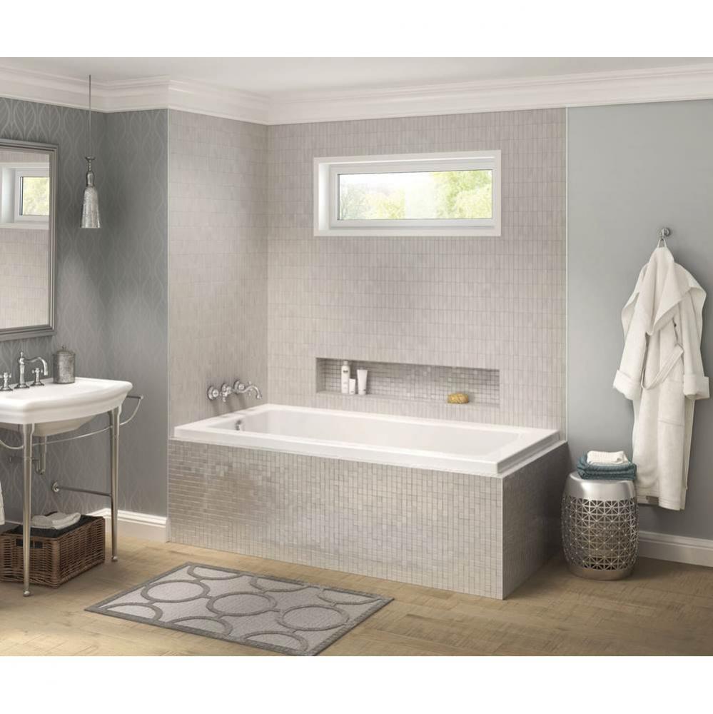 Pose 6032 IF Acrylic Corner Left Left-Hand Drain Whirlpool Bathtub in White