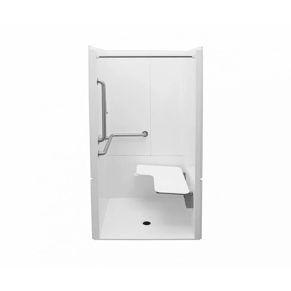 MX QSI-3637-BF 0.625 in RRF 3P 40.25 in. x 38.5 in. x 77.625 in. 3-piece Shower with Left valve wa