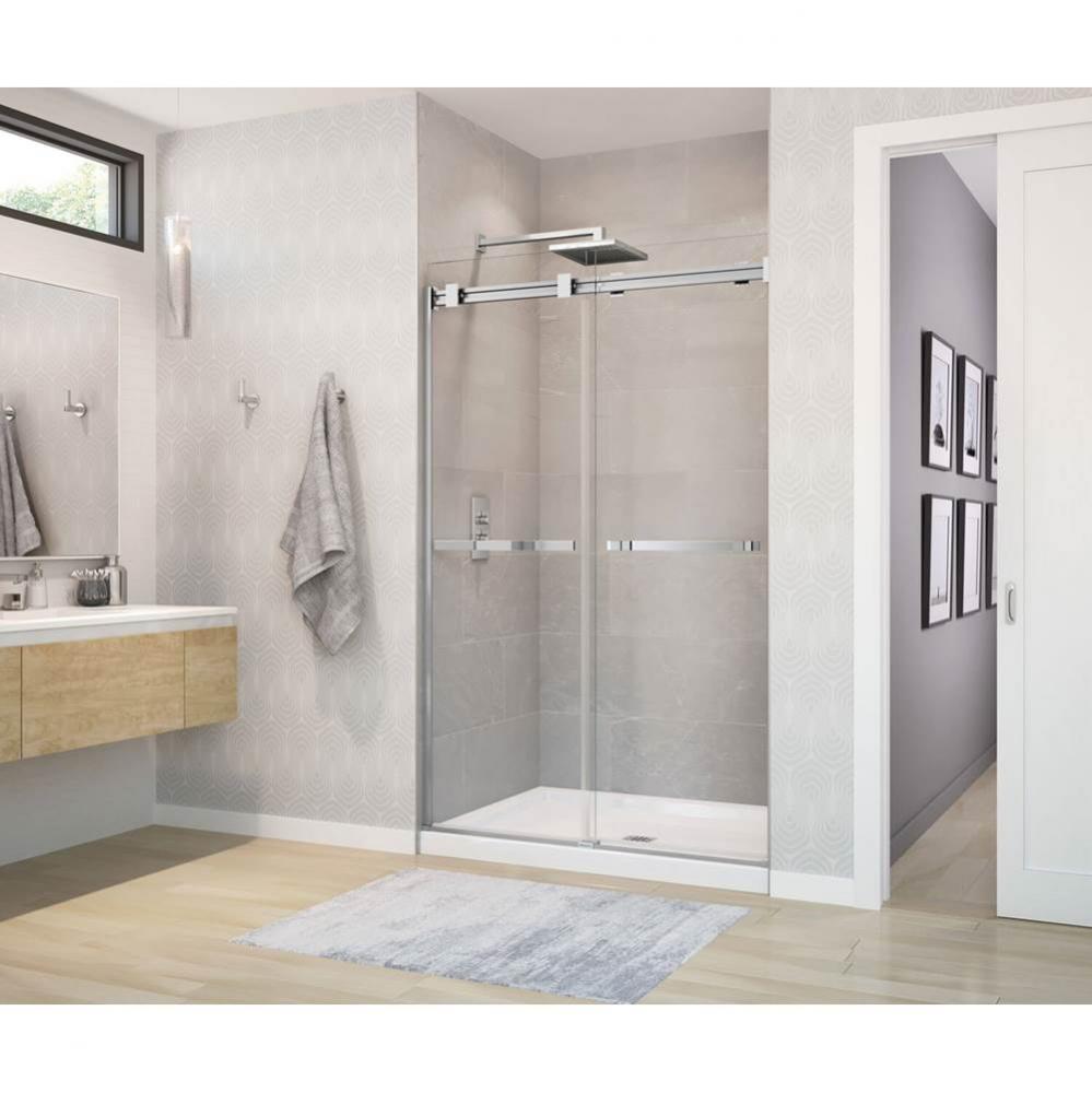 Duel 44-47 x 70 1/2-74 in. 8 mm Sliding Shower Door for Alcove Installation with Clear glass in Ch