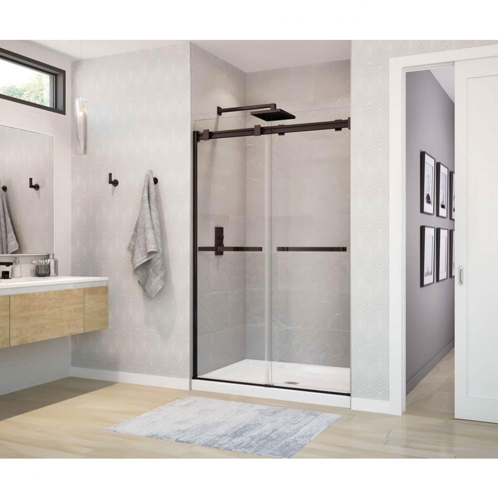 Duel 44-47 x 70 1/2-74 in. 8 mm Sliding Shower Door for Alcove Installation with Clear glass in Da