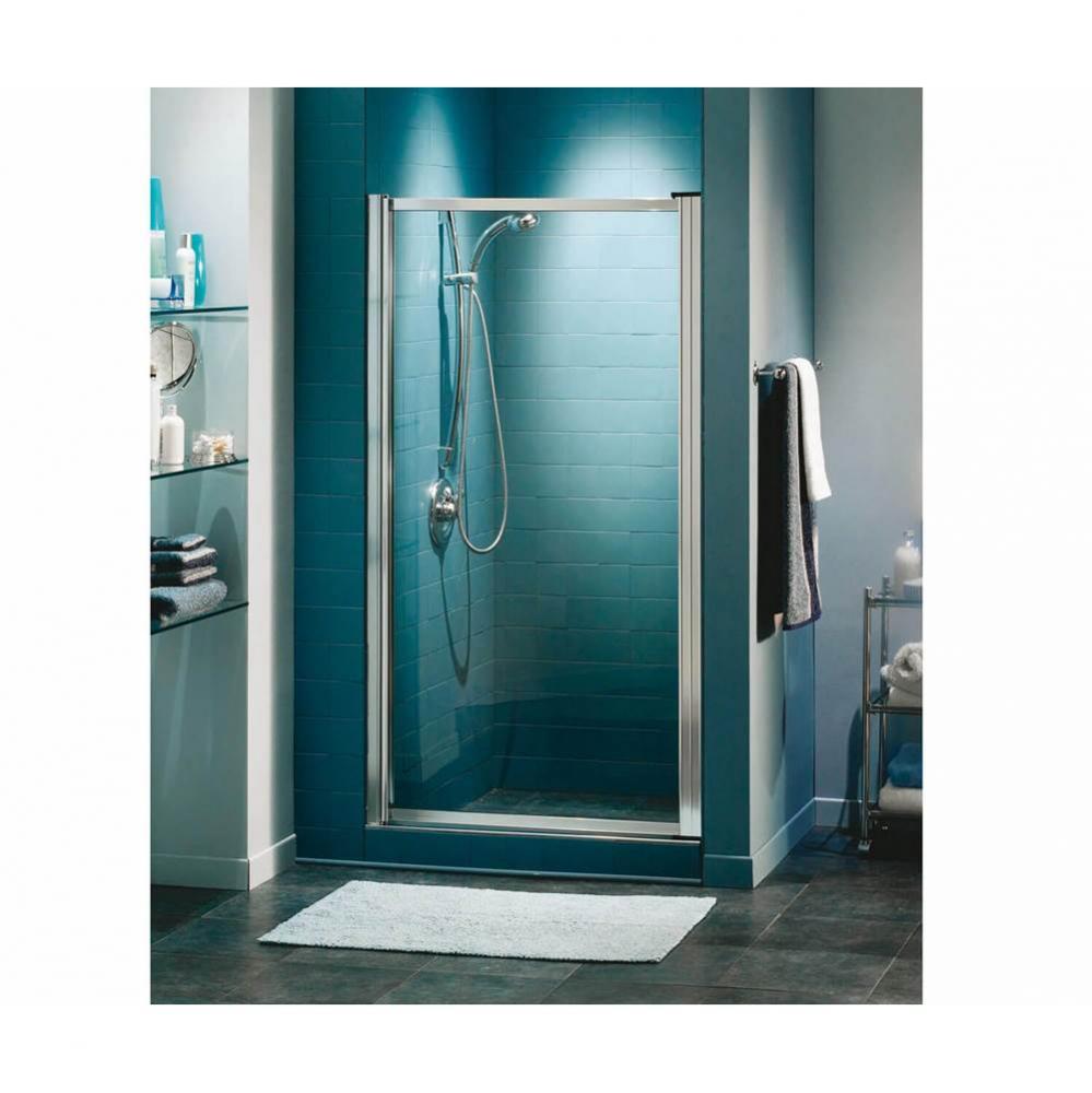 Pivolok 23-24 3/4 x 64 1/2 in. Pivot Shower Door for Alcove Installation with Clear glass in Chrom