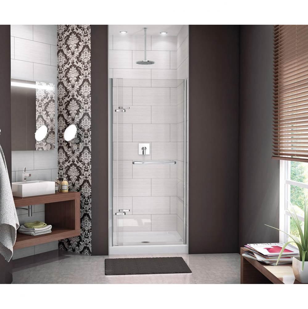 Reveal 71 32 1/2-35 1/2 x 71 1/2 in. 8mm Pivot Shower Door for Alcove Installation with Clear glas