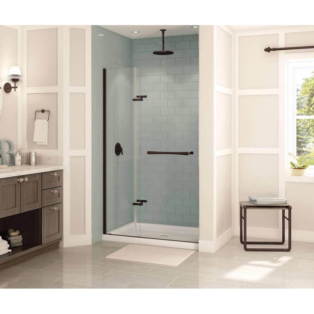 Reveal 71 41 1/2-44 1/2 x 71 1/2 in. 8mm Pivot Shower Door for Alcove Installation with Clear glas