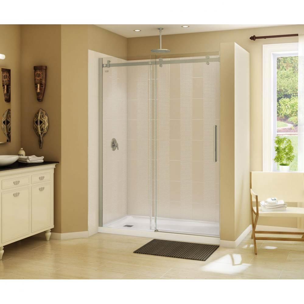 Halo 56 1/2-59 x 78 3/4 in. 8mm Sliding Shower Door for Alcove Installation with Clear glass in Br