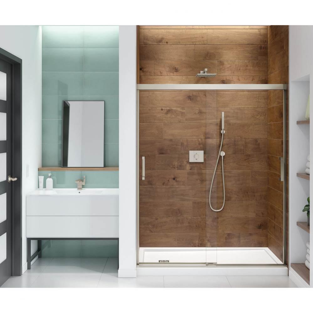 Incognito 70 56-59 x 70 1/2 in. 6mm Sliding Shower Door for Alcove Installation with Clear glass i