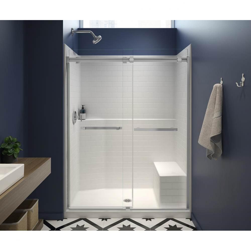 16034STTS 60 x 35 AcrylX Alcove Center Drain One-Piece Shower in White