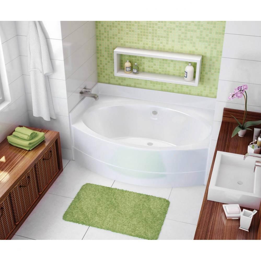VO6042 5 FT AcrylX Alcove Center Drain Bathtub in White