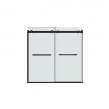 Maax 136270-900-340-000 - Duel 56-59 x 55 1/2-59 in. 8 mm Sliding Tub Door for Alcove Installation with Clear glass in Matte