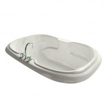 Maax 101059-094-007-100 - Calla 7242 Acrylic Drop-in Center Drain Combined Hydromax & Aerofeel Bathtub in Biscuit