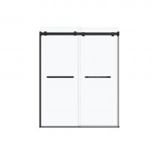 Maax 136272-900-340-000 - Duel 56-58 1/2 x 70 1/2-74 in. 8mm Sliding Shower Door for Alcove Installation with Clear glass in