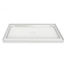 Maax 102001-000-001-000 - Rectangular Base 4234 3 in. Acrylic Alcove Shower Base with Center Drain in White