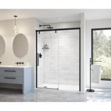 Maax 135324-900-340-000 - Uptown 56-59 x 76 in. 8 mm Sliding Shower Door for Alcove Installation with Clear glass in Matte B