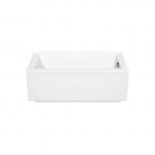 Maax 410011-000-001-102 - ModulR 6032 (Without Armrests) Acrylic Corner Left Left-Hand Drain Bathtub in White