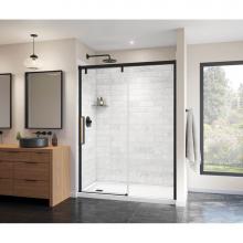 Maax 135324-900-285-000 - Uptown 56-59 x 76 in. 8 mm Sliding Shower Door for Alcove Installation with Clear glass in Matte B