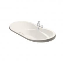 Maax 102761-055-007-100 - Living 6636 Acrylic Drop-in Center Drain Aerofeel Bathtub in Biscuit