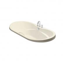 Maax 102865-000-004-000 - Living 6642 Acrylic Drop-in Center Drain Bathtub in Bone