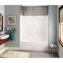 Maax 106057-000-002-001 - OPTS-6032 - Base Model AcrylX Alcove Left-Hand Drain One-Piece Tub Shower in White
