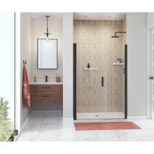 Maax 138273-900-340-100 - Manhattan 49-51 x 68 in. 6 mm Pivot Shower Door for Alcove Installation with Clear glass & Rou