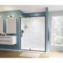 Maax 135326-900-340-000 - Uptown 57-59 x 76 in. 8 mm Pivot Shower Door for Alcove Installation with Clear glass in Matte Bla