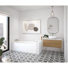 Maax 105816-000-001-102 - Rubix 6030 AFR Acrylic Alcove Right-Hand Drain Bathtub in White