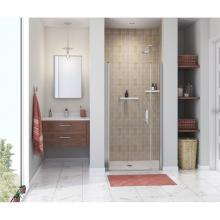 Maax 138268-900-084-101 - Manhattan 39-41 x 68 in. 6 mm Pivot Shower Door for Alcove Installation with Clear glass & Squ