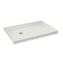 Maax 420004-502-001-100 - B3Square 6030 Acrylic Corner Left Shower Base in White with Left-Hand Drain