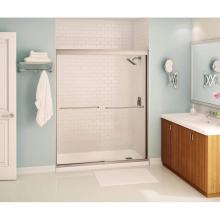 Maax 134572-900-305-000 - Kameleon 55-59 x 71 in. 8 mm Sliding Shower Door for Alcove Installation with Clear glass in Brush