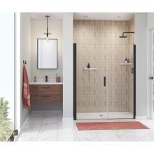 Maax 138277-900-340-100 - Manhattan 57-59 x 68 in. 6 mm Pivot Shower Door for Alcove Installation with Clear glass & Rou