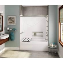 Maax 106063-000-002-110 - OPTS-6032 - ANSI Compliant AcrylX Alcove Left-Hand Drain One-Piece Tub Shower in White