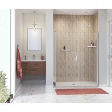 Maax 138277-900-084-101 - Manhattan 57-59 x 68 in. 6 mm Pivot Shower Door for Alcove Installation with Clear glass & Squ